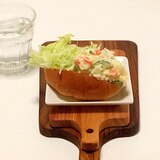 生野菜とポテトサラダのバターロールサンド♪